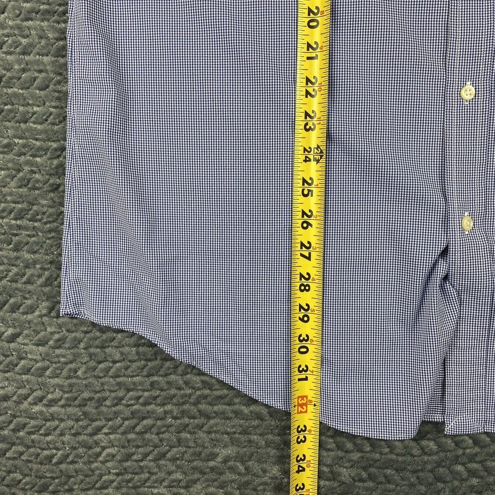 Polo Ralph Lauren Performance Mens XXL 2X Blue Houndstooth Button Down Shirt - Picture 6 of 9